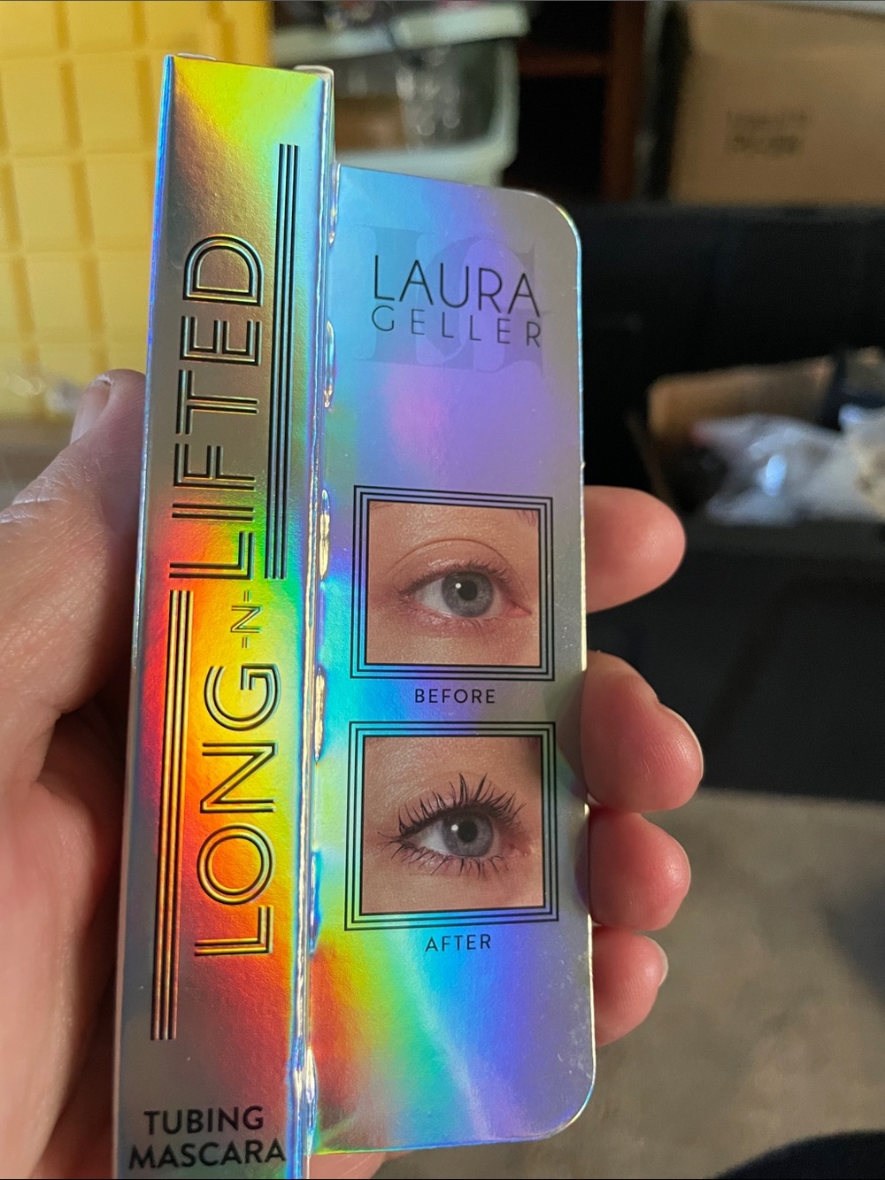 Laura Geller Long-n-Lift Tubing Mascara - Iridescent Silver Packaging